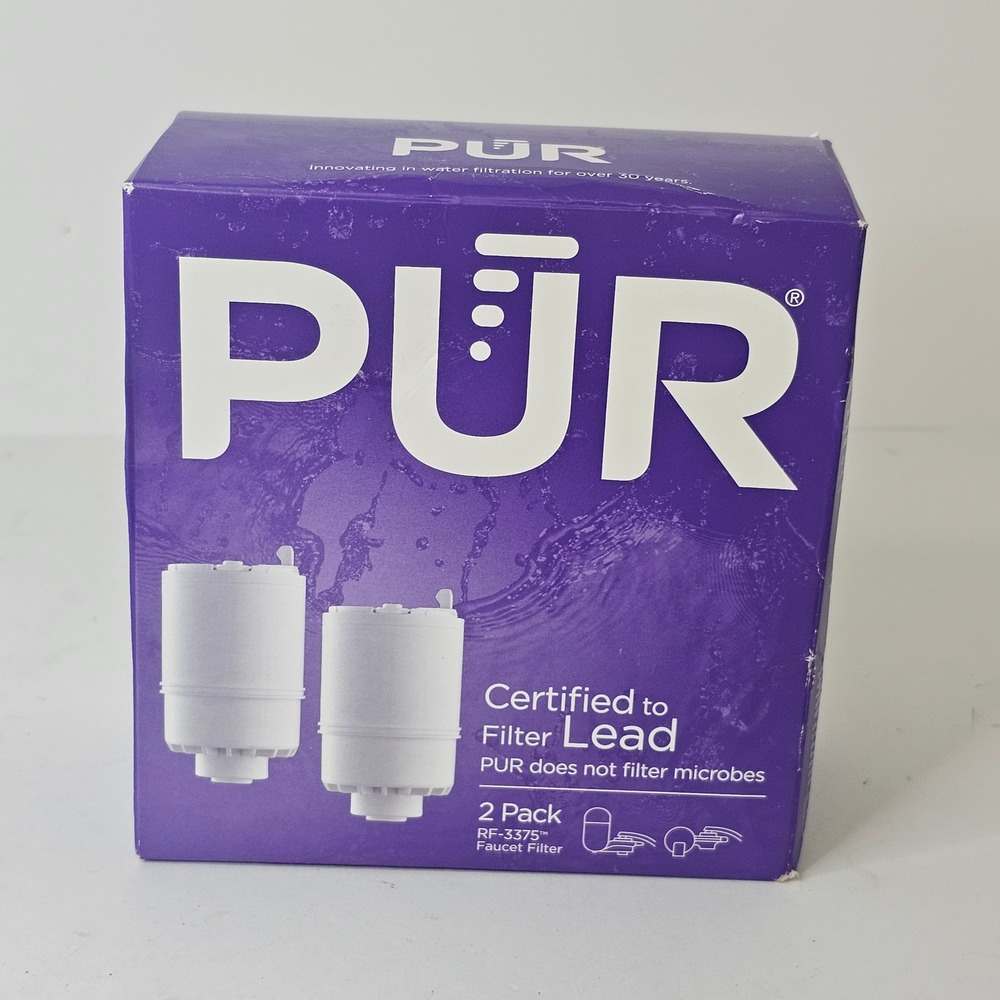 PUR RF-3375 Faucet Water Filter Replacement 2 Pack Lead Reduction Genuine White